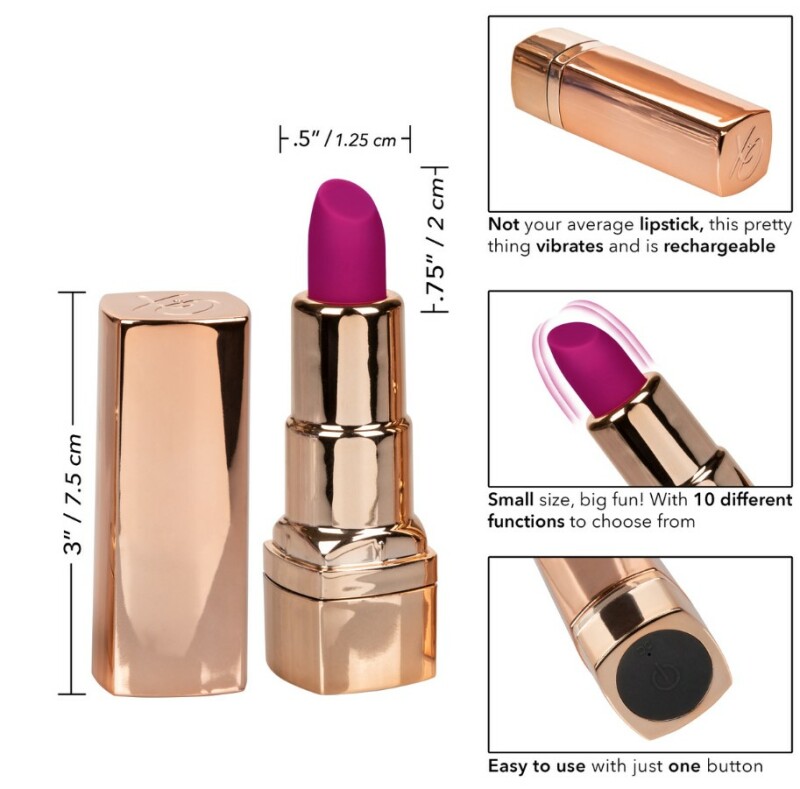 Вібратор у формі помади CalExotics Hide & Play Lipstick Recharge, 7.5 х 2 см - Изображение 3