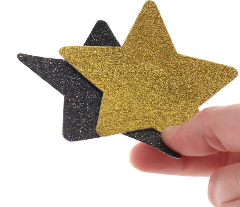 Пестиси у формі зірки Pretty Pasties Stars, чорні та золоті, O/S - Изображение 3