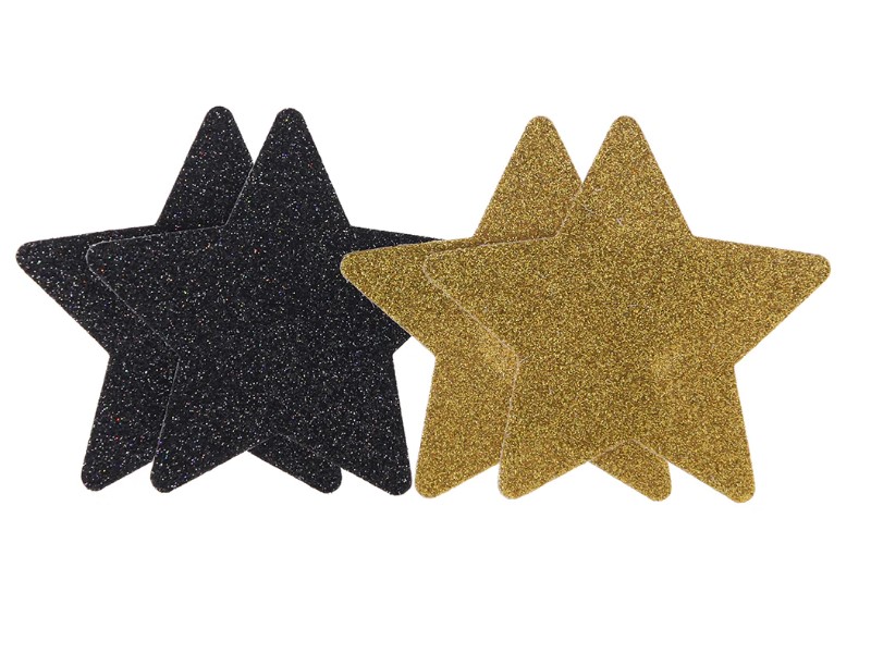 Пестиси у формі зірки Pretty Pasties Stars, чорні та золоті, O/S - Изображение 5