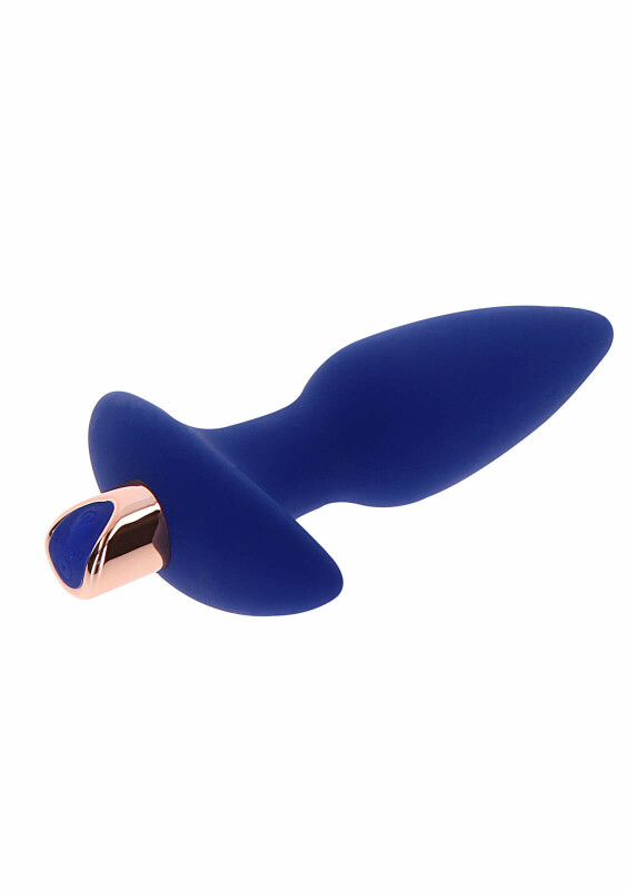 Анальна пробка з вібрацією ToyJoy The Sparkle Buttplug з пультом, синя, 13.5 х 3.5 см - Изображение 2