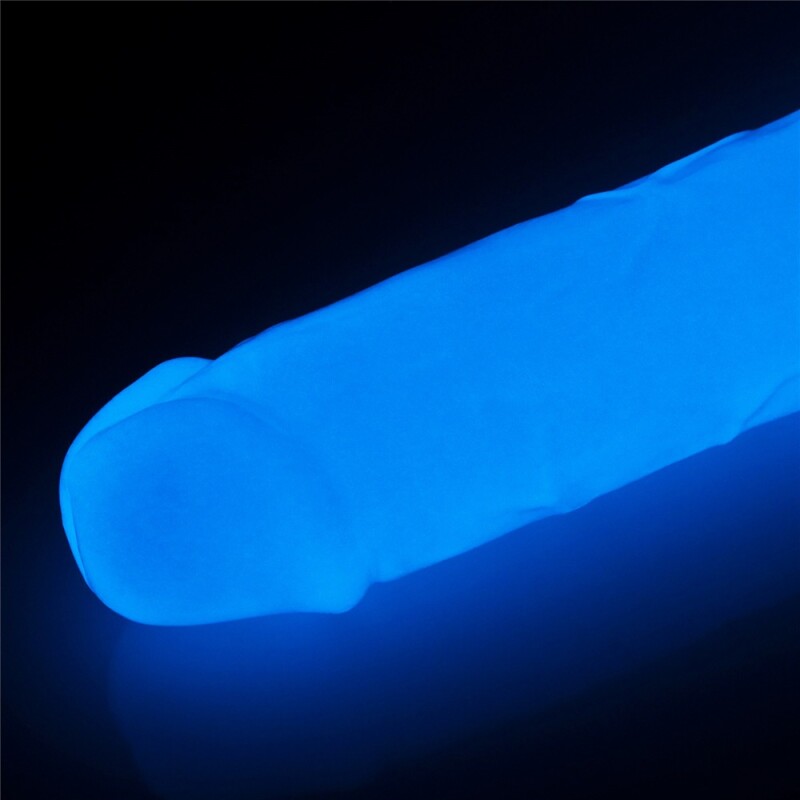 Фалоімітатор реалістичний Lovetoy Lumino Play Dildo світиться в темряві, на присосці, прозорий, 21 х 4 см - Зображення 3