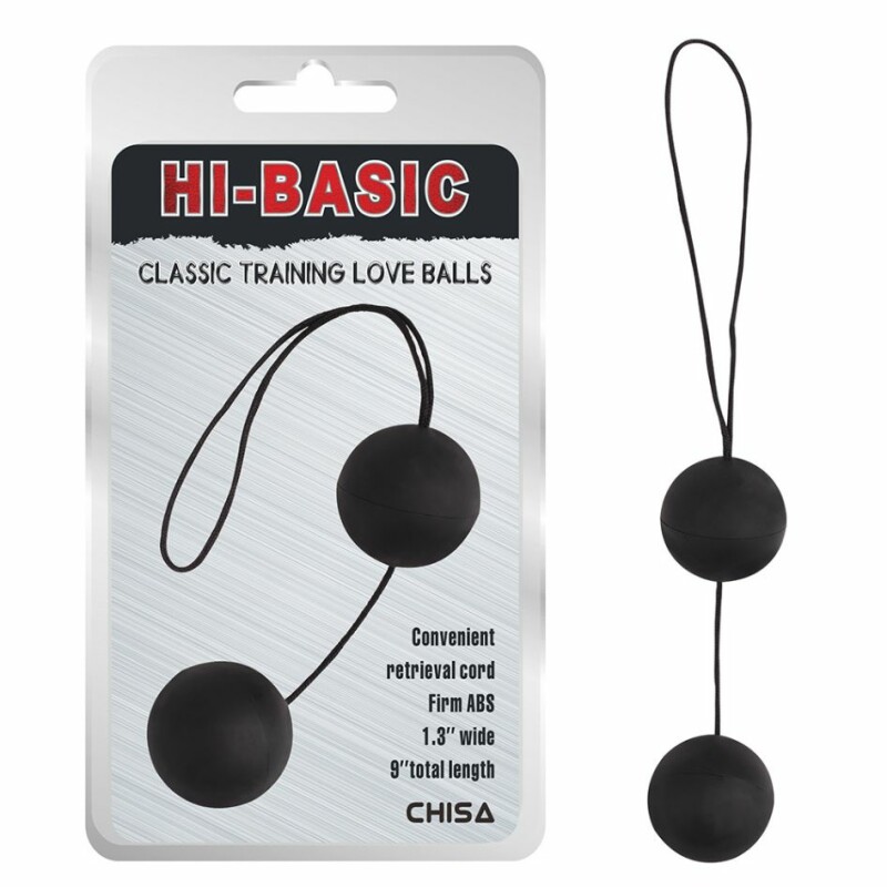 Вагінальні кульки Chisa Hi-Basic Love Balls на м'якому зчепленні чорні, 24 х 3.3 см