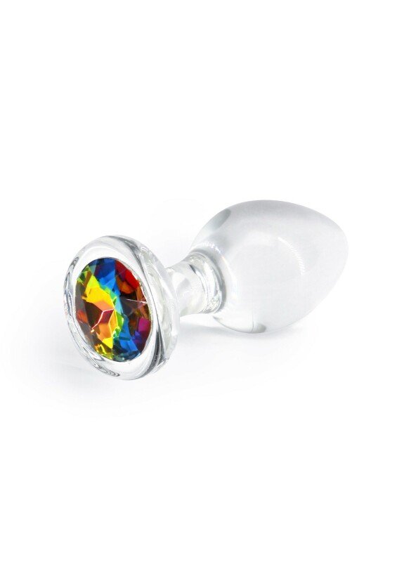 Анальна пробка з кристалом M Crystal Desires NS Novelties, скляна, прозора, 8.4 х 3.9 см