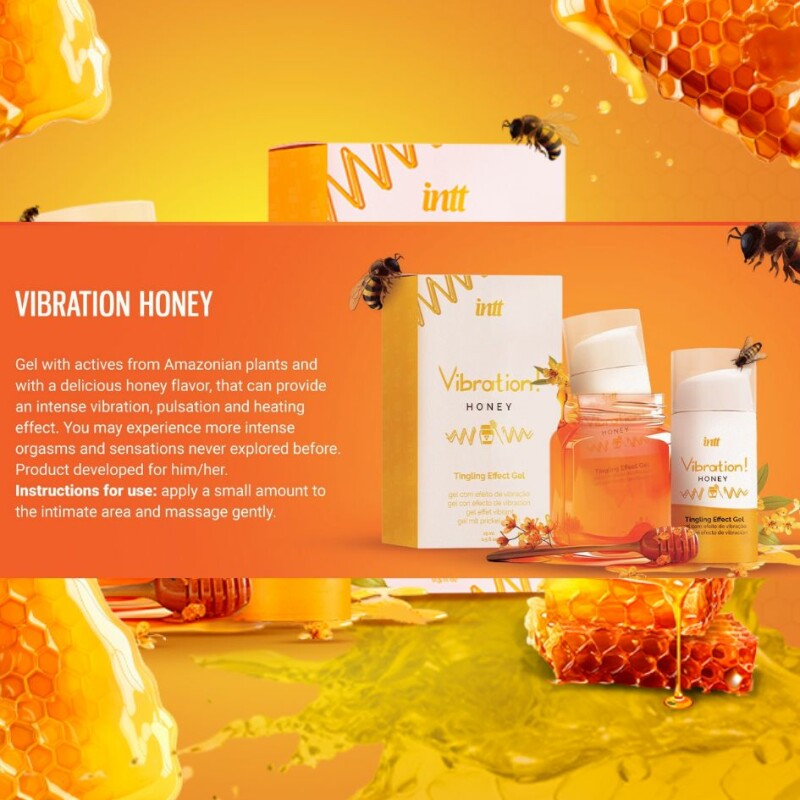 Рідкий вібратор New Intt Vibration Honey зі смаком меду, 15 мл - Изображение 5