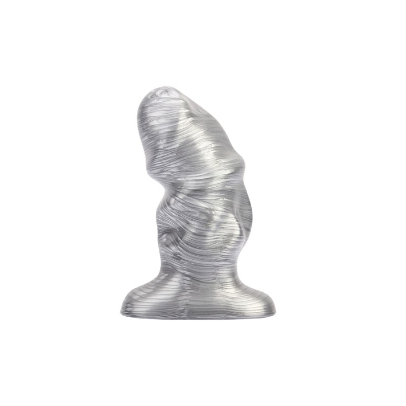 Анальная пробка Chisa Dark Muscle Petite Yucie срібна, 9.2 х 3.9 см - Изображение 1