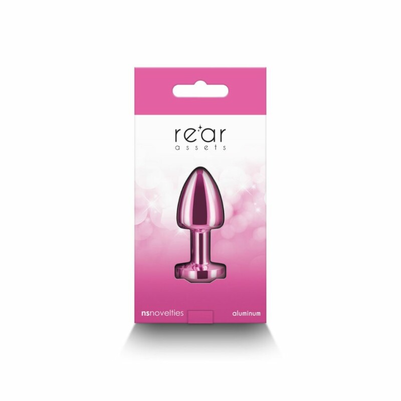 Анальна пробка з кристалом NS Novelties Rear Assets Petite рожева, 6 см х 2.6 см - Изображение 3