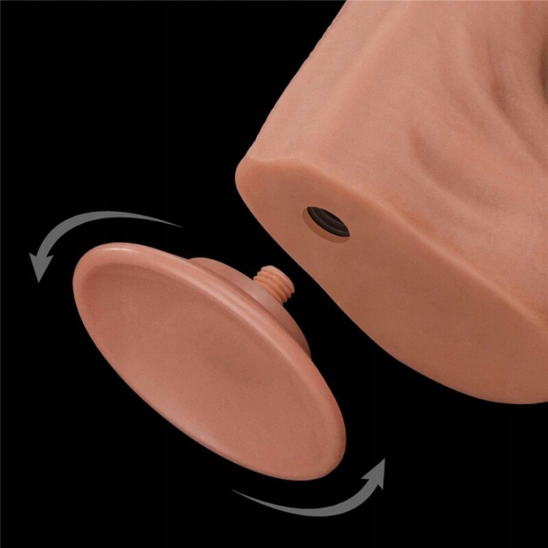 Фалоімітатор реалістичний гігант Lovetoy Sliding-Skin Dual Layer Dong 14 бежевий, 36 х 6.6 см - Изображение 4