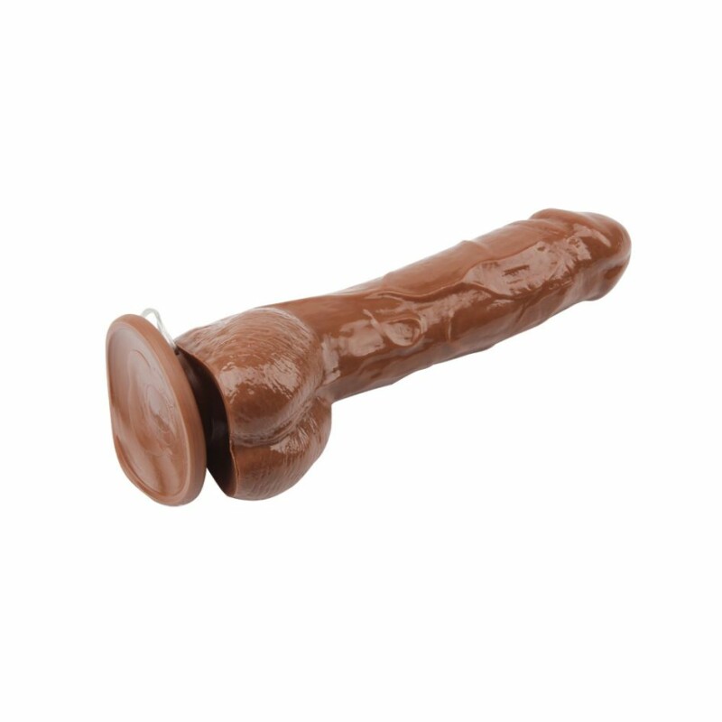 Реалістичний вібратор Jeff Stryker 8.9 Vibrating Dildo на присосці, коричневий, 22.8 х 3.8 см - Зображення 3