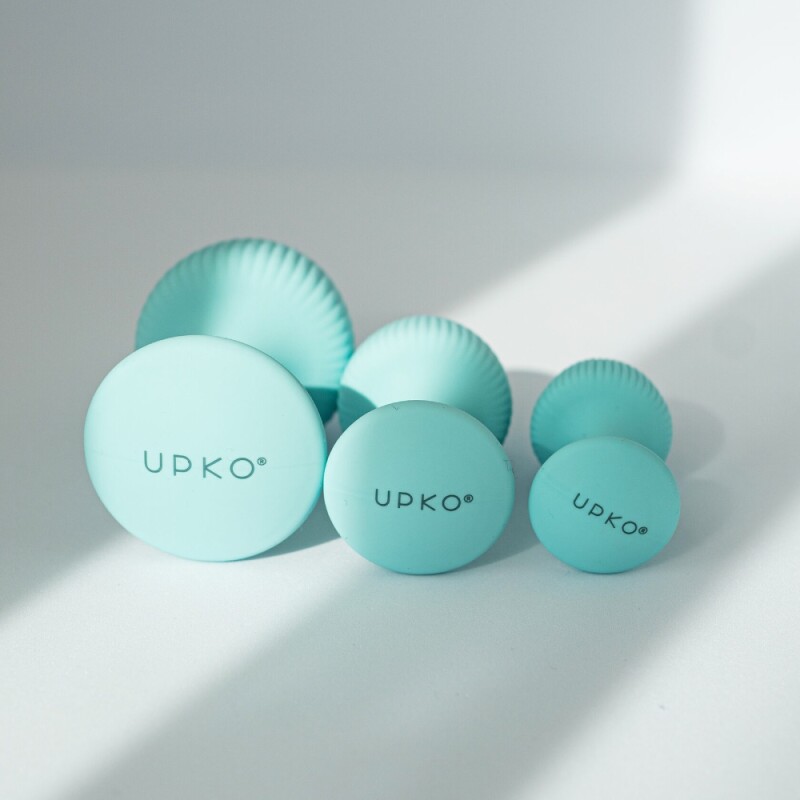 Набір анальних пробок The Mushroom UPKO, силіконові, блакитні, 3 шт. - Изображение 6