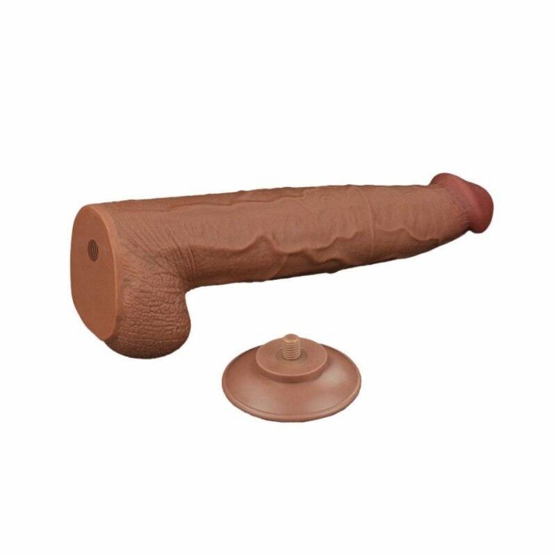 Фалоімітатор реалістичний гігант Lovetoy коричневий, 34 х 6.2 см - Изображение 5