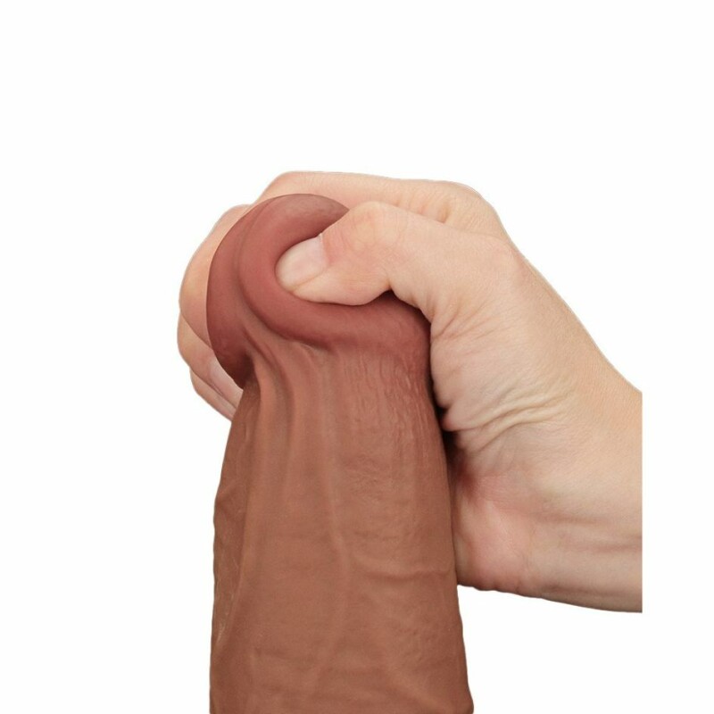 Фалоімітатор реалістичний гігант Lovetoy коричневий, 34 х 6.2 см - Изображение 6