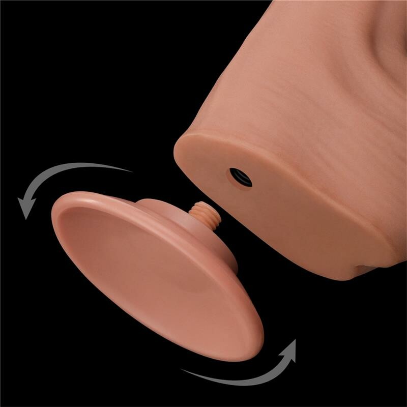 Фалоімітатор реалістичний великий Lovetoy Sliding-Skin Dual Layer Dong 11.5 бежевий, 29 х 5.4 см - Изображение 4