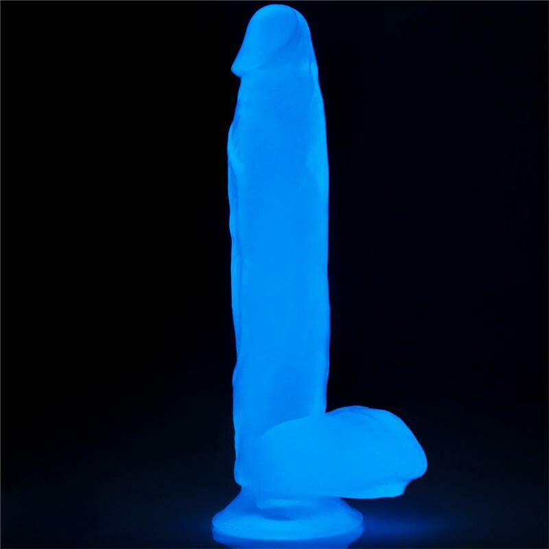 Фалоімітатор світиться в темряві Lovetoy Lumino Play Dildo 10, реалістичний на присосці, 26 см х 5 см - Изображение 1