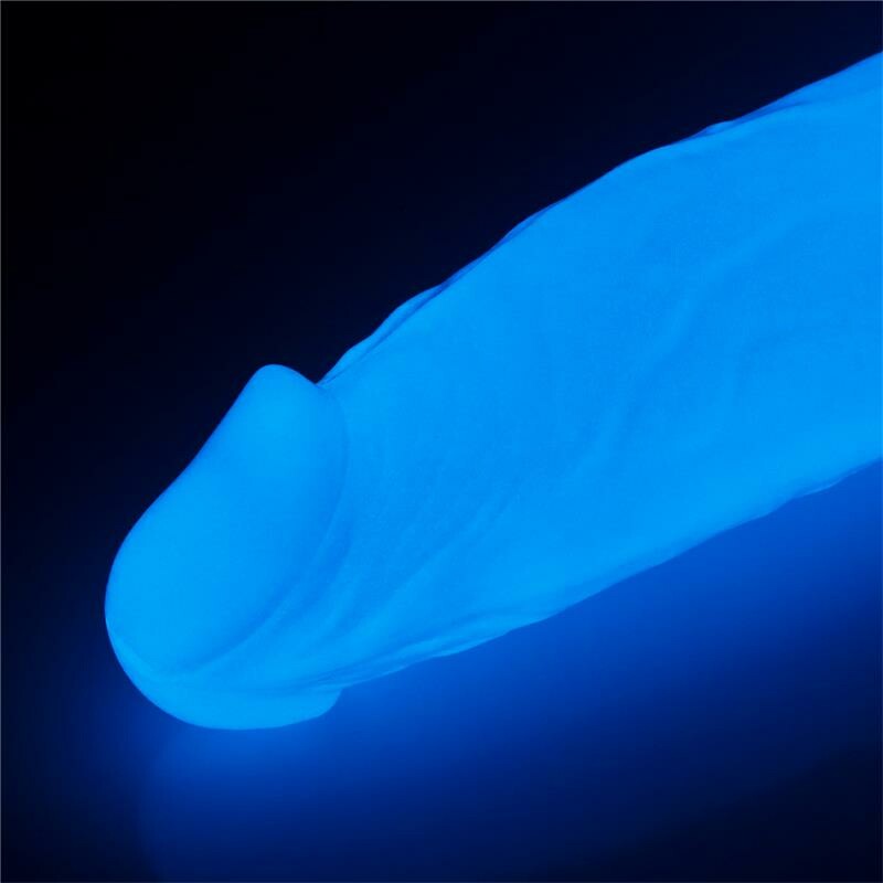 Фалоімітатор світиться в темряві Lovetoy Lumino Play Dildo 10, реалістичний на присосці, 26 см х 5 см - Изображение 6