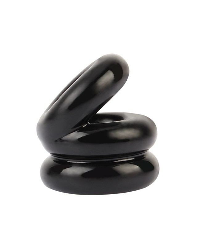 Ерекційне кільце подвійне Chisa Dual Pleasure, чорне - Изображение 1