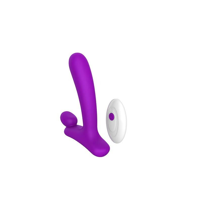 Вібратор зі стимуляцією клітора Chisa Horny hunter vibrating в формі букви L, фіолетовий, 16 х 3.8 см - Изображение 4