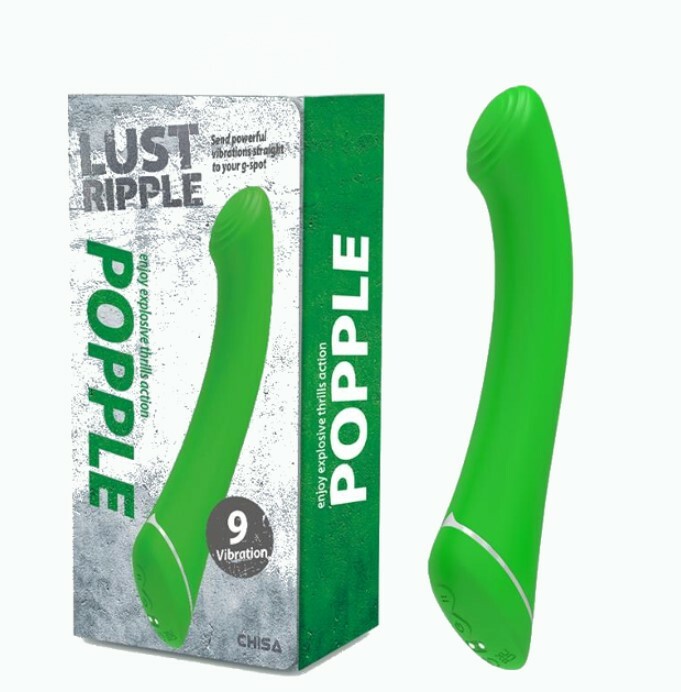 Вібратор Chisa Popple, зелений, 19.5 х 3.5 см