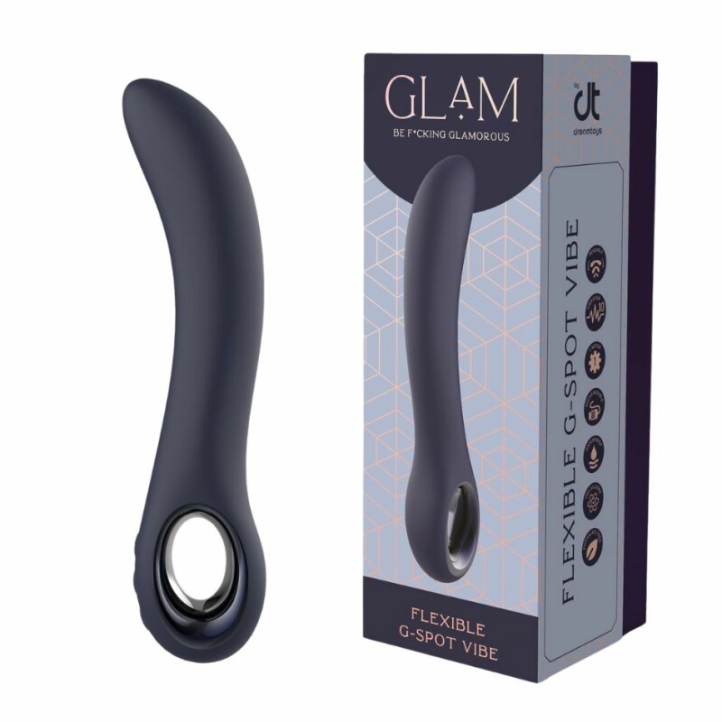 Гнучкий вібратор для точки G Dream Toys Glam Flexible G-Spot синій, 22 х 3.6 см