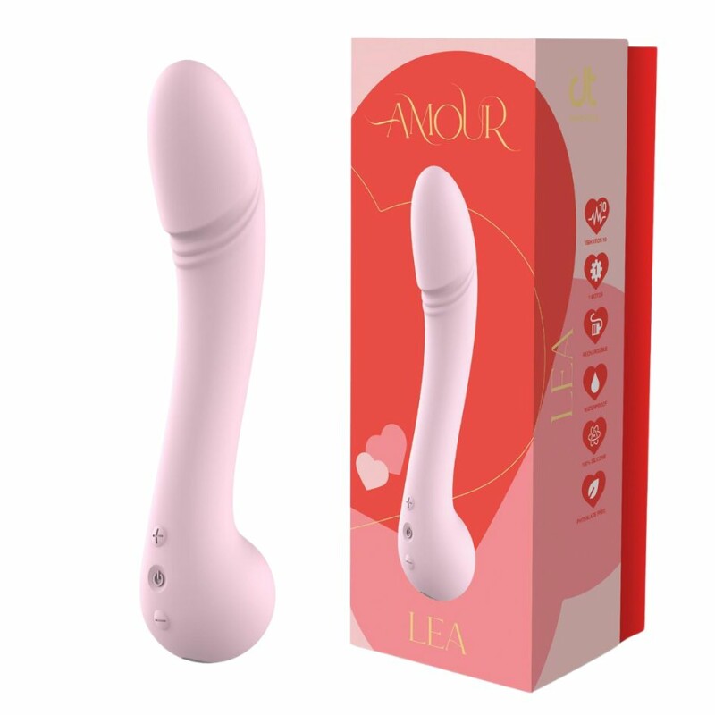 Вібратор класичний для стимуляції точки G Dream Toys Amour Lea, рожевий, 22.1 х 4 см