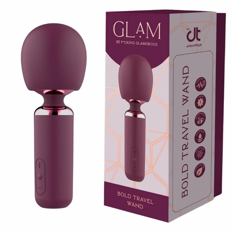 Вібратор мікрофон Dream Toys Glam Bold Travel Wand фіолетовий, 18 см х 6.6 см