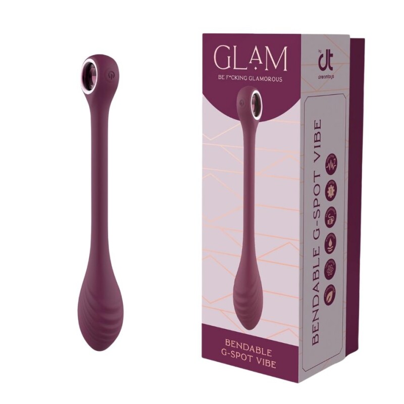 Віброяйце регульоване Dream Toys Glam для точки G, фіолетове, 22 х 3.4 см