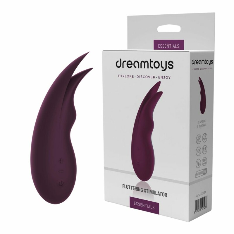 Вібратор для клітора і сосків Dream Toys Essentials Fluttering Stimulator фіолетовий, 18.5 х 4.3 см
