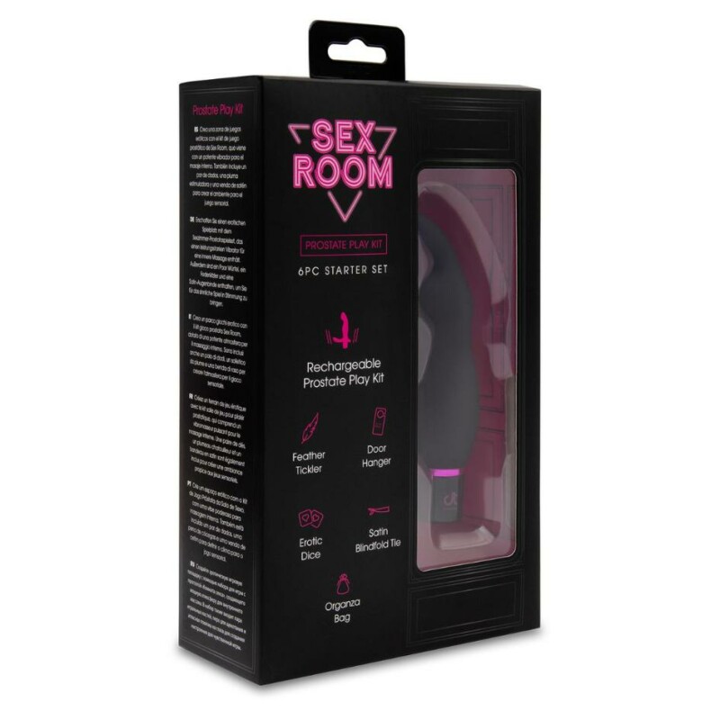 Набір із вібратором для клітора Sex Room Raunchy Kit, 5 предметів та мішечок для зберігання, чорного кольору, 13 см - Зображення 5