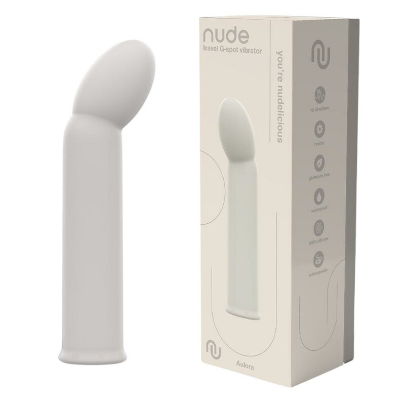 Вібратор Dream Toys Nude Aulora для точки G сірий, 14.1 х 3 см