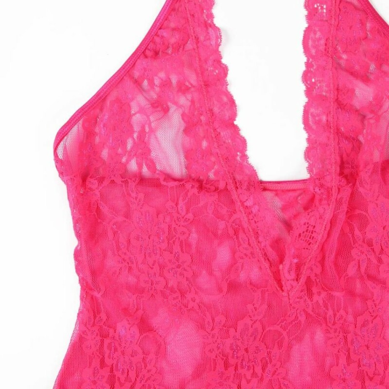 Комплект боді та панчохи Star Night Sexy Lace з мережива, рожевий, XS-S - Зображення 3