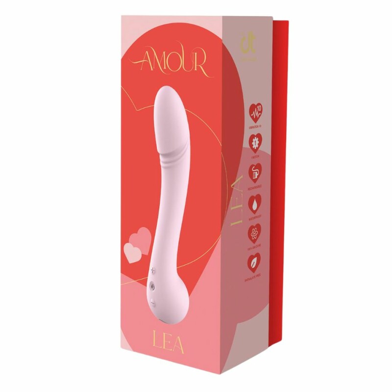 Вібратор класичний для стимуляції точки G Dream Toys Amour Lea, рожевий, 22.1 х 4 см - Зображення 7