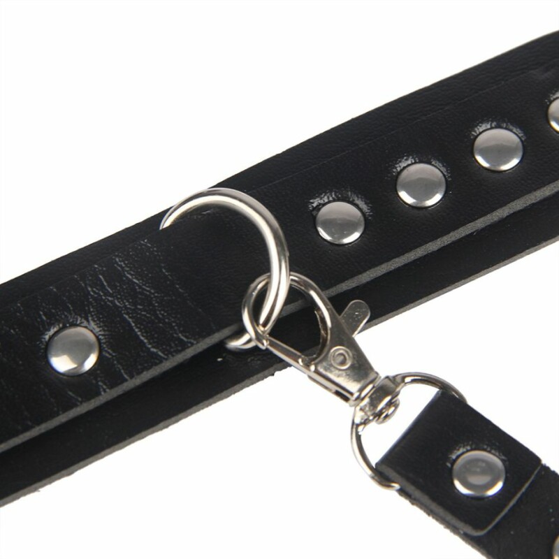 Гартери на талію і стегна з наручниками Star Night Sexy Bondage з екошкіри, чорні, One Size - Зображення 6