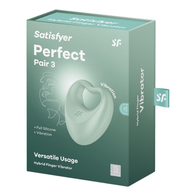 Ерекційне віброкільце Satisfyer Perfect Pair 3 у формі серця, зелене, 6.7 x 6.3 см - Изображение 1