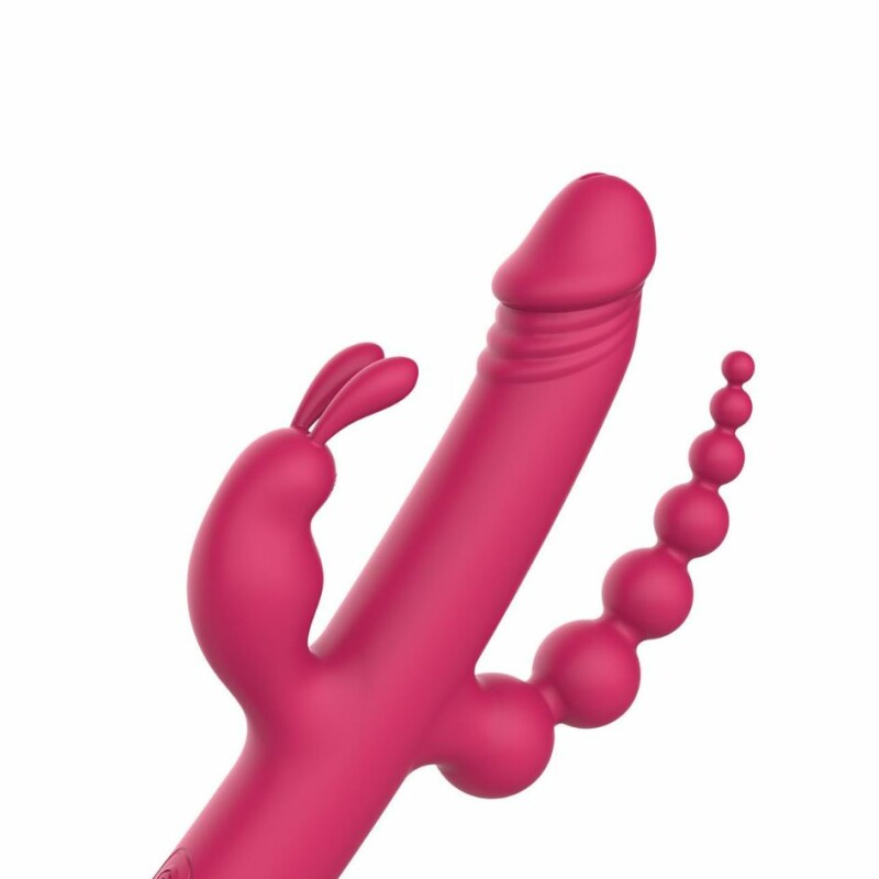 Вібратор з 4 стимулюючими кінцями Dreamtoys Essentials Anywhere Pleasure Vibe Pink рожевий, 40 см х 3.7 см - Изображение 3