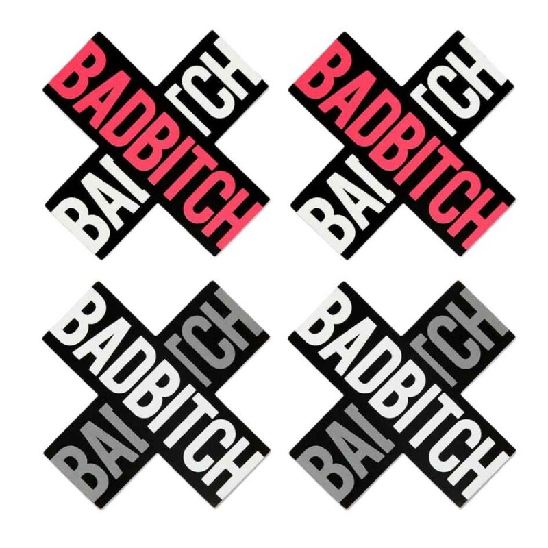 Пестіси X Peekaboo з написом Bad Bitch, 2 пари