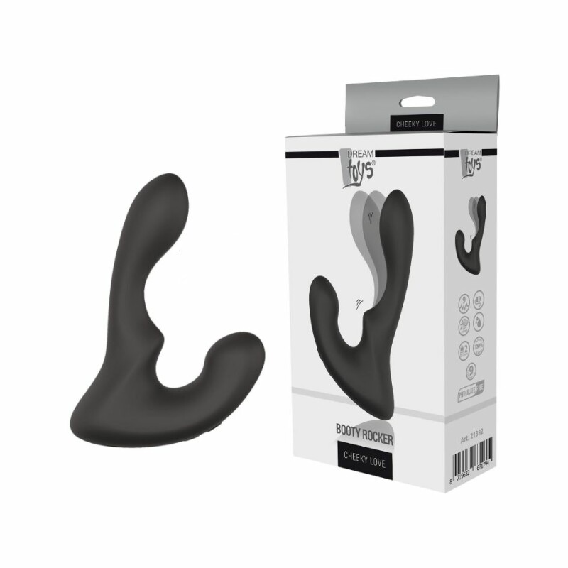 Масажер простати з вібрацією Dream Toys Booty Rocker чорний, 14.5 х 3 см