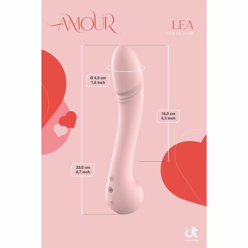 Вібратор класичний для стимуляції точки G Dream Toys Amour Lea, рожевий, 22.1 х 4 см - Зображення 6
