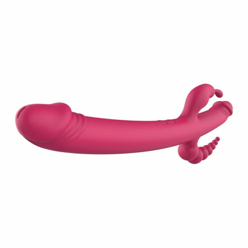 Вібратор з 4 стимулюючими кінцями Dreamtoys Essentials Anywhere Pleasure Vibe Pink рожевий, 40 см х 3.7 см - Изображение 5