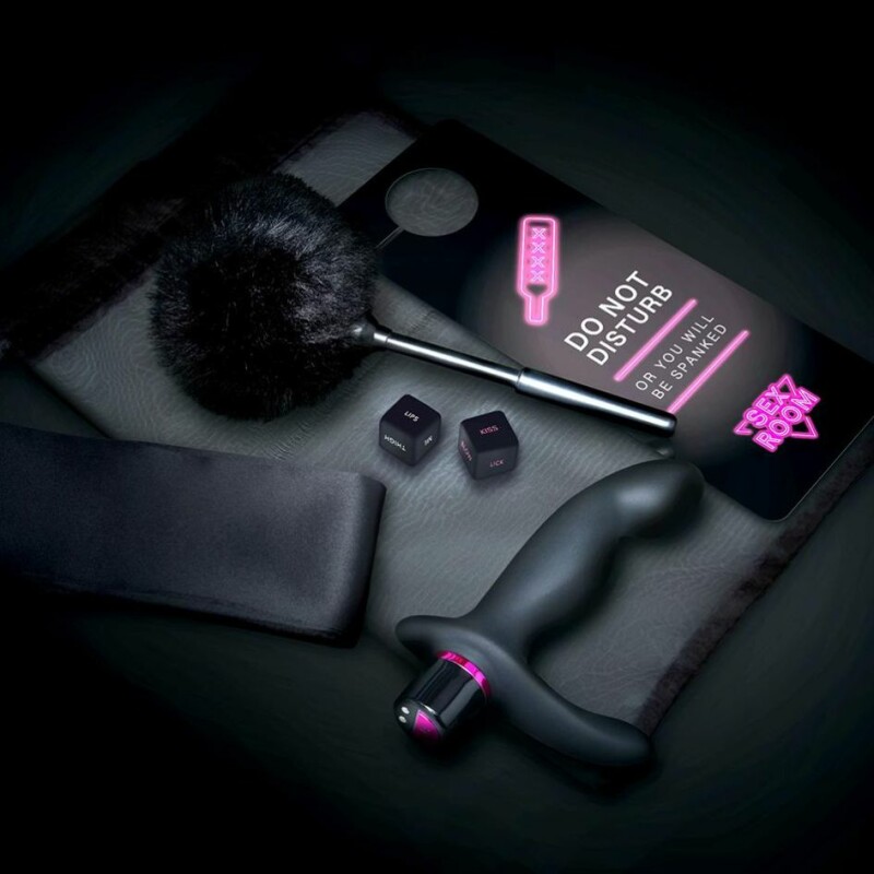 Набір з масажером простати Sex Room Prostate Play Kit 5 предметів і мішечок для зберігання, чорного кольору, 15 х 3 см - Зображення 5