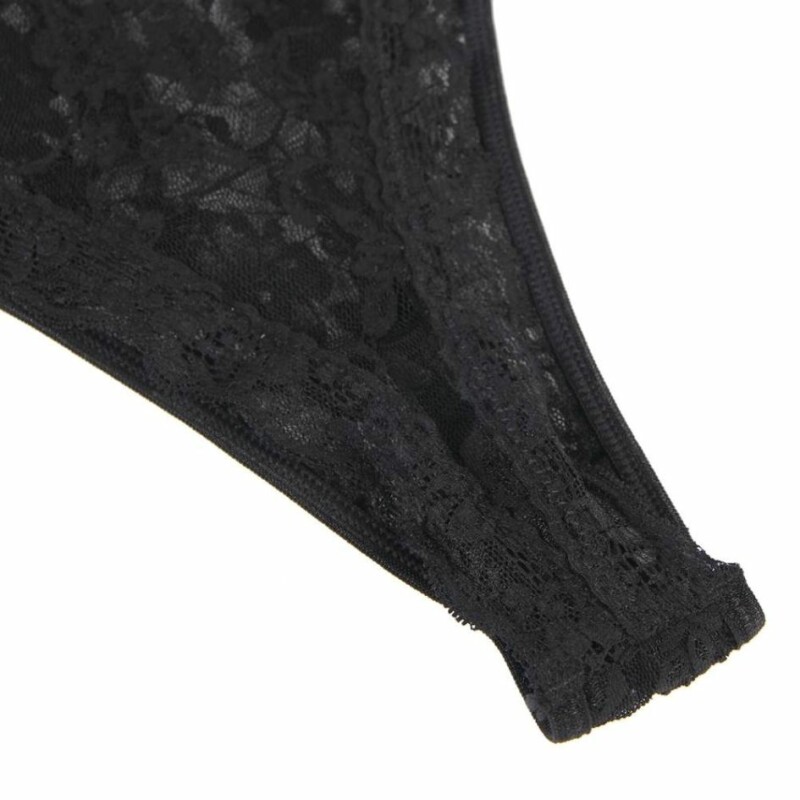 Комплект боді та панчохи Star Night Sexy Lace з мережива, чорний, XS-S - Зображення 3