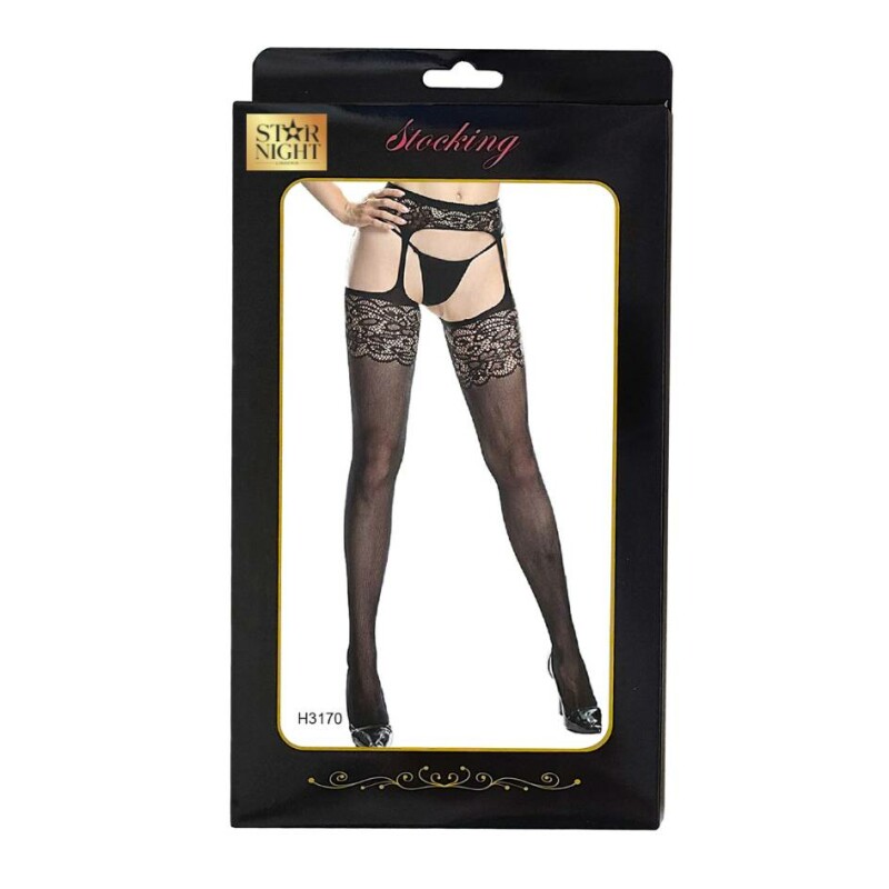 Колготки з імітацією панчіх Star Night Suspender Stocking з поясом і підтяжками, XS-M - Изображение 5