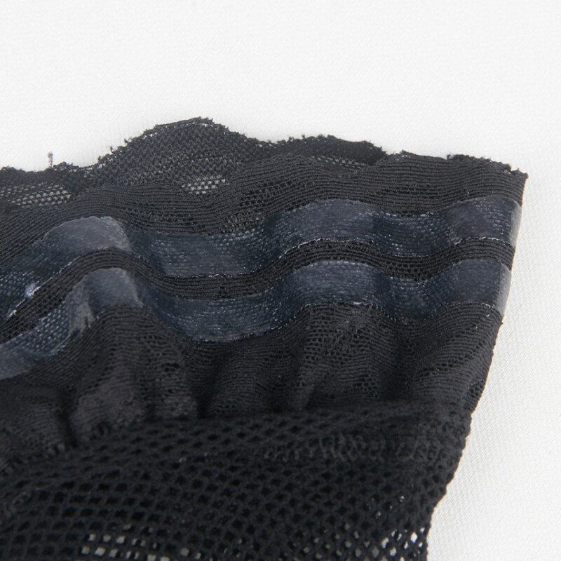 Панчохи еротичні в сітку Star Night Fishnets із силіконовою стрічкою, чорні, OS - Изображение 6