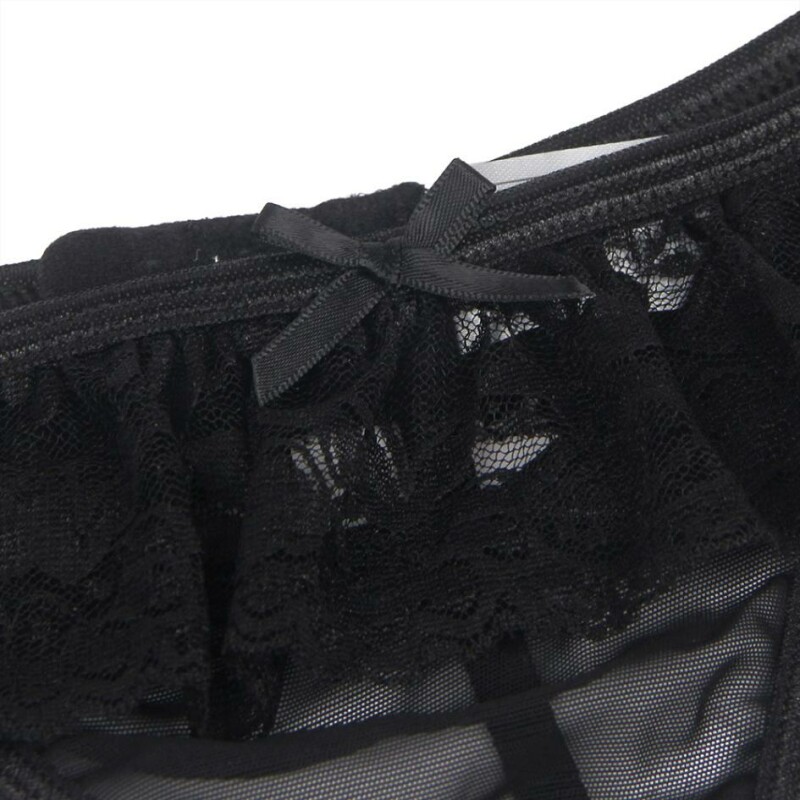 Трусики-підв'язки Star Night Lace Garter Panties чорні, XS-S - Зображення 4