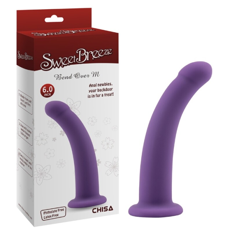 Насадка для страпона Chisa Bend Over L, фіолетова, 17.8 х 3.8 см