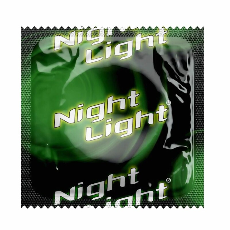 Презерватив, що світиться в темряві Night Light зі змазкою, 1 шт.