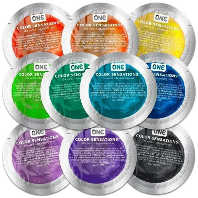 Презервативи латексні One Color Sensations різнокольорові, 100 шт - Зображення 1