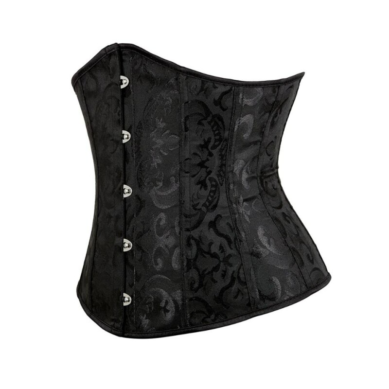 Корсет під бюст Star Night Corset M, з гачками і шнурівкою, чорний - Зображення 4