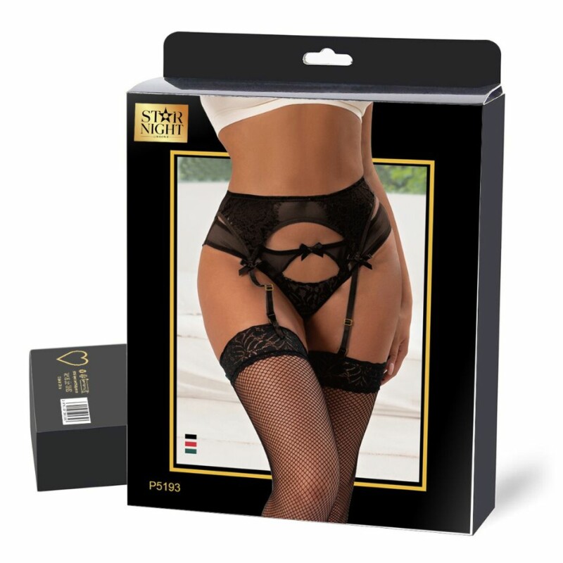 Трусики з поясом для панчіх Star Night Lace Panty and Garter червоний, XS-S - Зображення 3