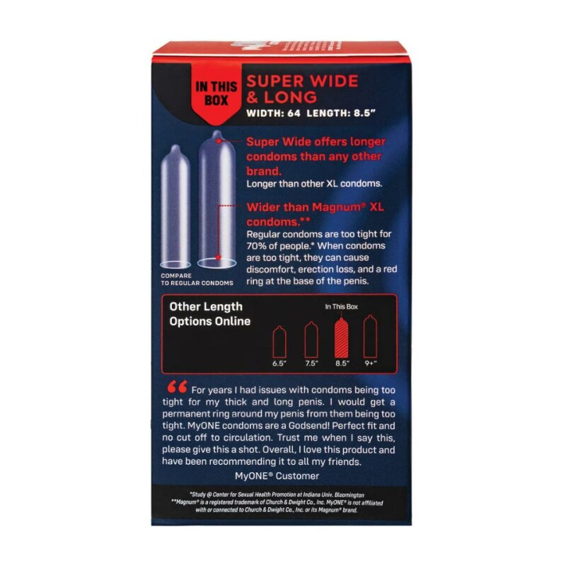 Презервативи великі MyONE Super Wide &amp; Long 64L, 10 шт - Зображення 1