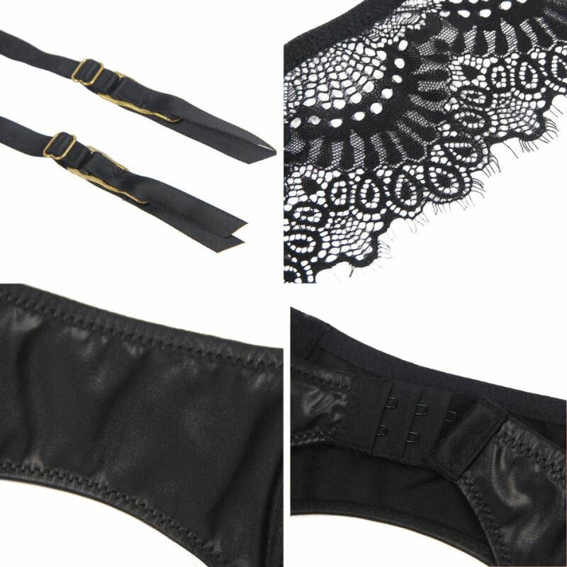 Пояс для панчіх з трусиками Star Night Garter and Panty, чорний, XS-S - Зображення 3