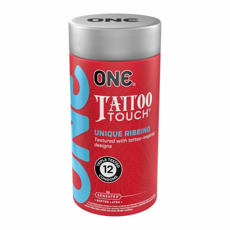 Презервативи набір асорті ONE Tattoo Touch в коробці, 12 шт - Зображення 2